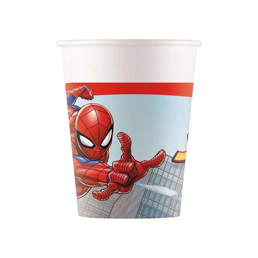 Globos - Paper Cups Spider-Man Crime Fighter 8 pcs.