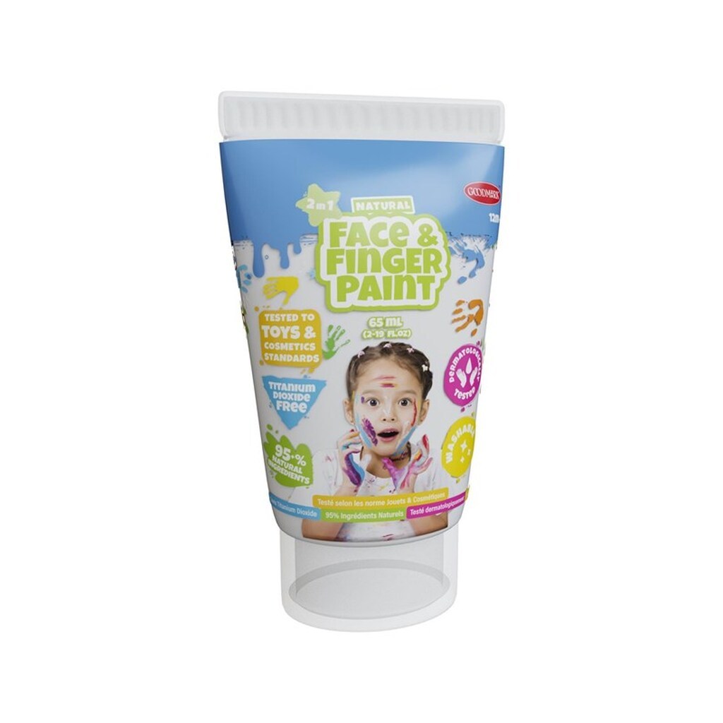 Boti Natural Face &amp; Fingerpaint Tube - White 65ml