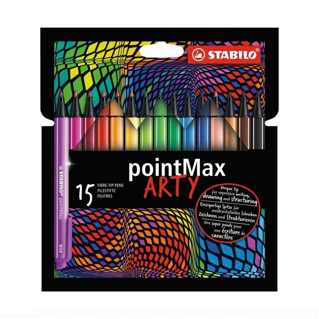 STABILO pointMax - Hardtip Fineliner - ARTY - Set 15 Pieces