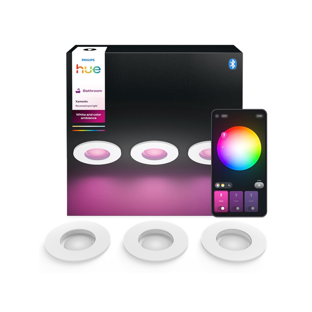 Philips Hue Xamento indbygningsspot til badeværelse 3-pak