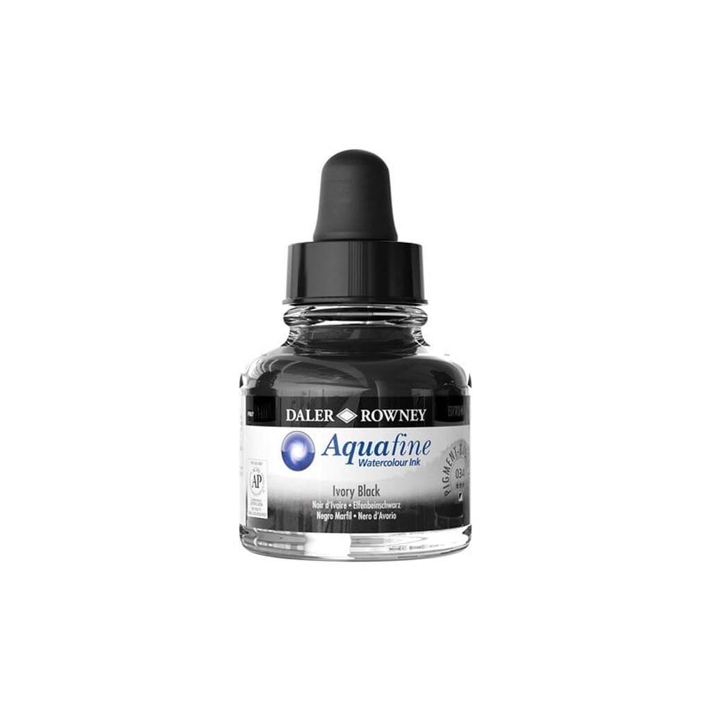Daler-Rowney Aquafine 29.5 ml Ink Ivory Black