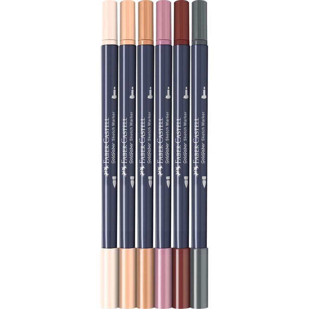 Faber-Castell Goldfaber Sketch Marker, 6kt sæt, Portræt