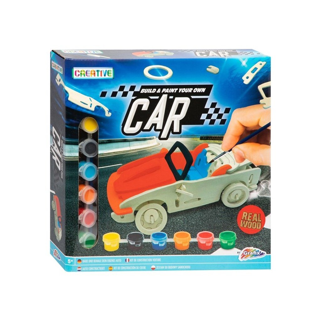 Grafix Wooden Construction and Painting Package - Car