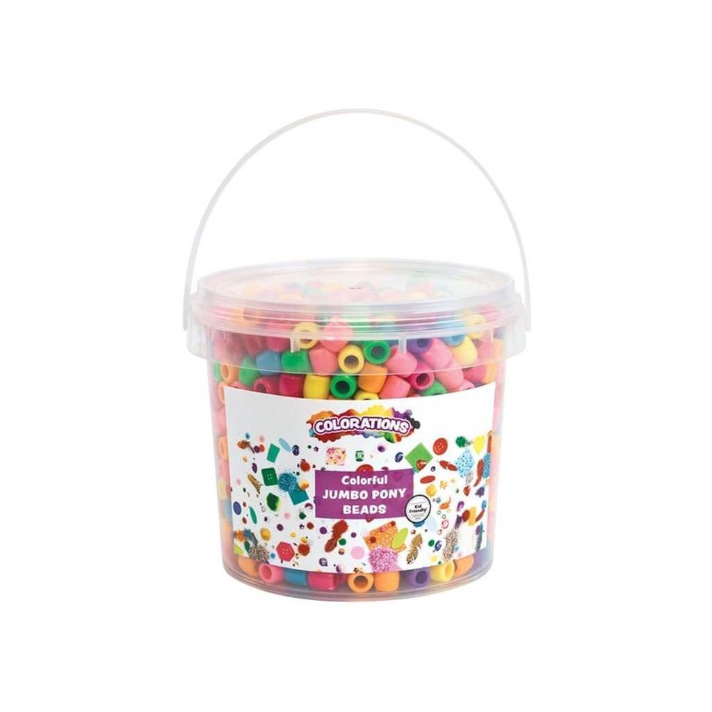 Colorations - Colored Large Beads in Bucket 680 grams