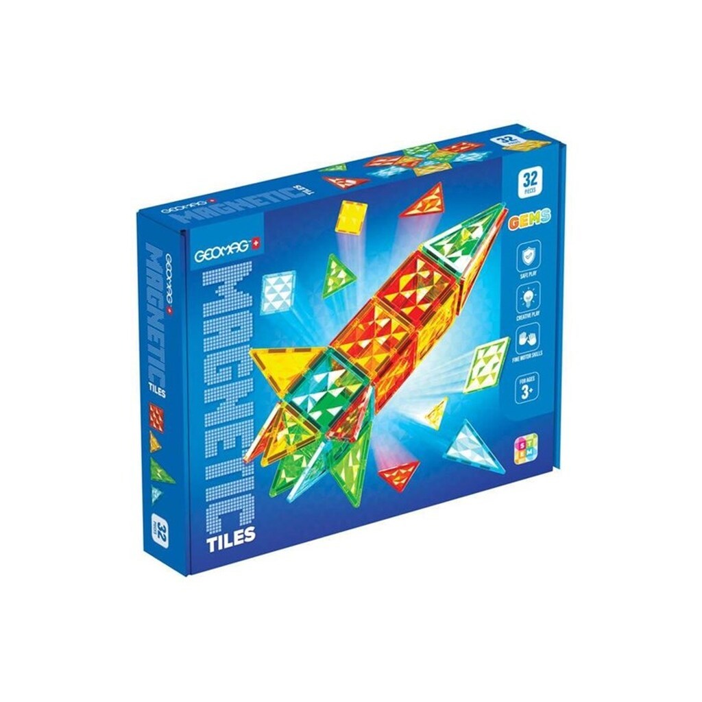 Geomag Gems Rocket 32 magnetic tiles