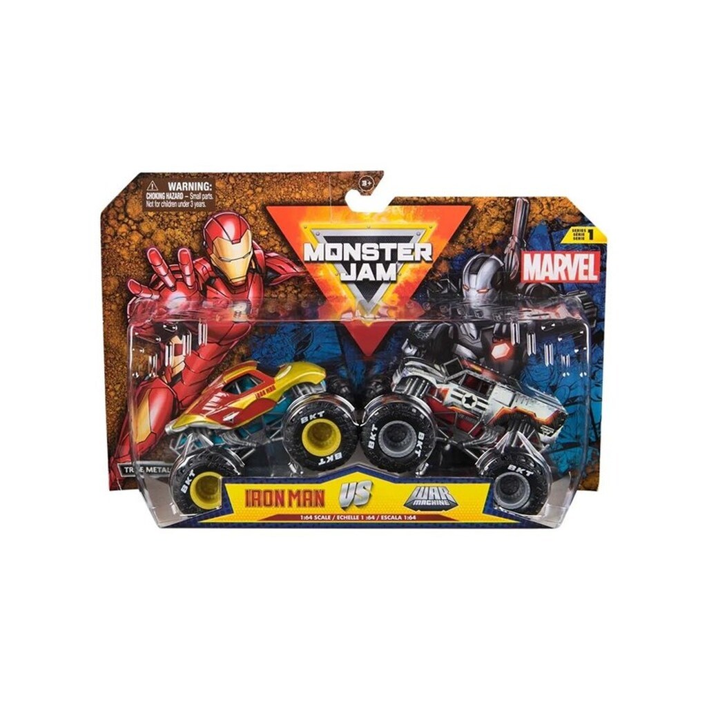 Monster Jam 1:64 Marvel 2-Pk Iron:War Machine