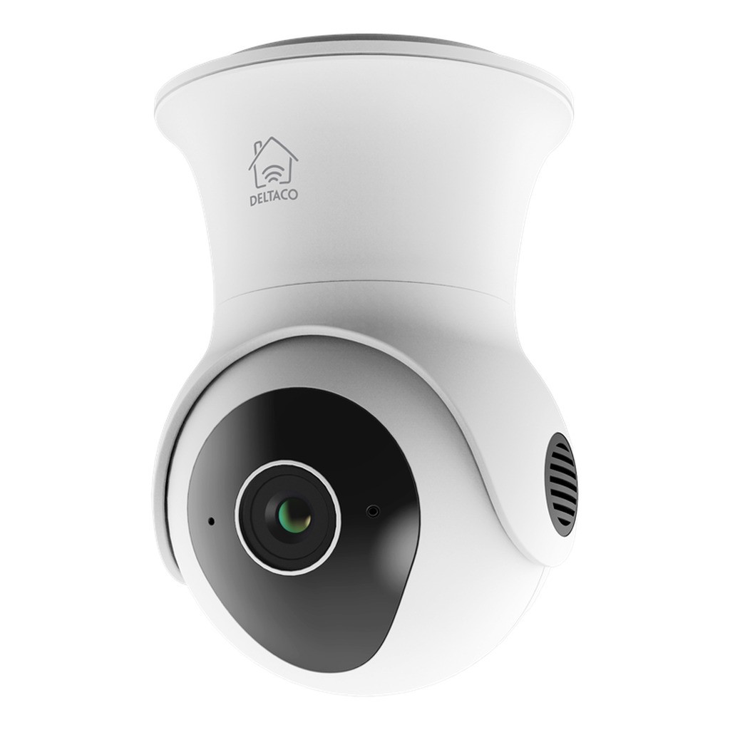 Deltaco Wi-Fi-kamera med motoriseret pan &amp; tilt-funktion, udendørs IP65, 2MP, ONVIF, hvid