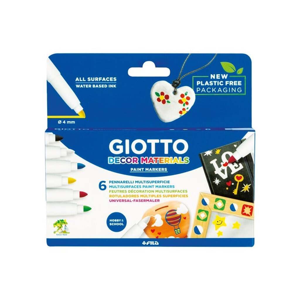 Giotto Decor Materials Paint Markers 6 pcs BL