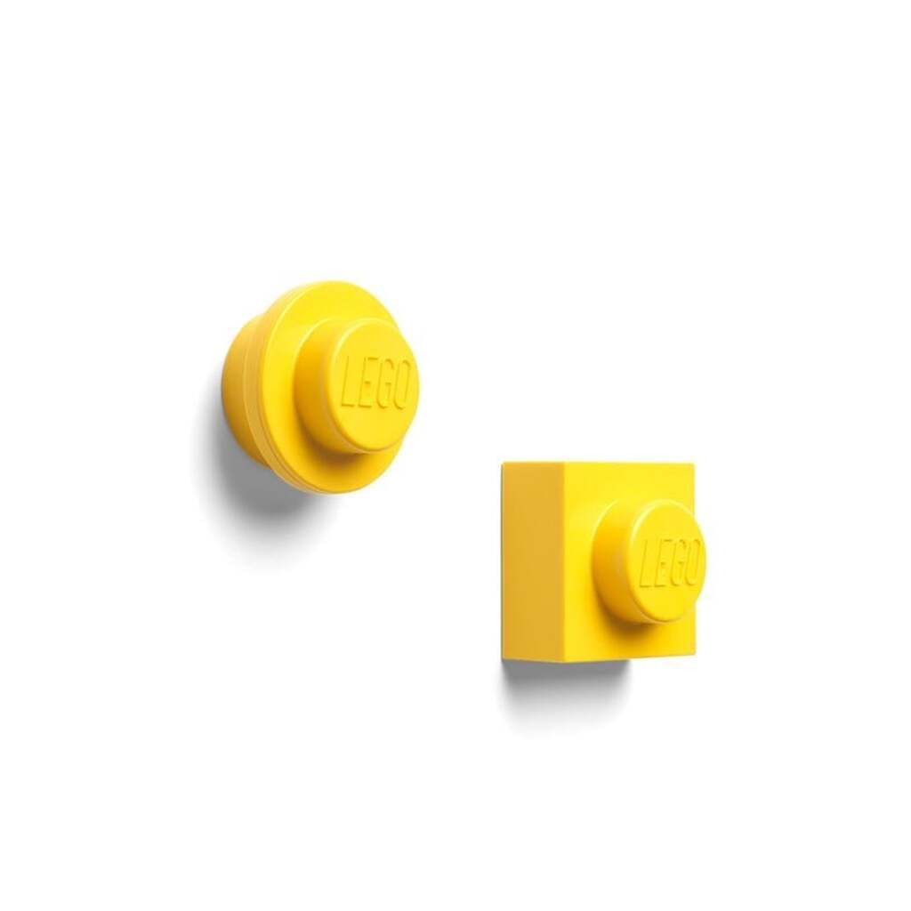 LEGO MAGNET SET ROUND AND SQUARE - YELLOW
