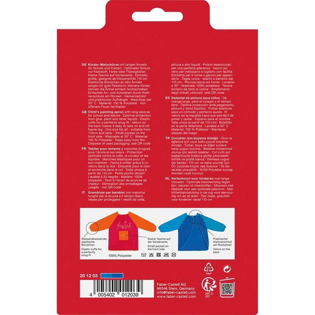 Faber-Castell Forklæde 100% polyester  Blå