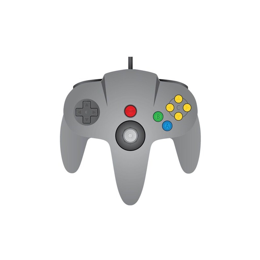 Teknogame Wired N64 Controller Grey - Wired Controller - Nintendo 64