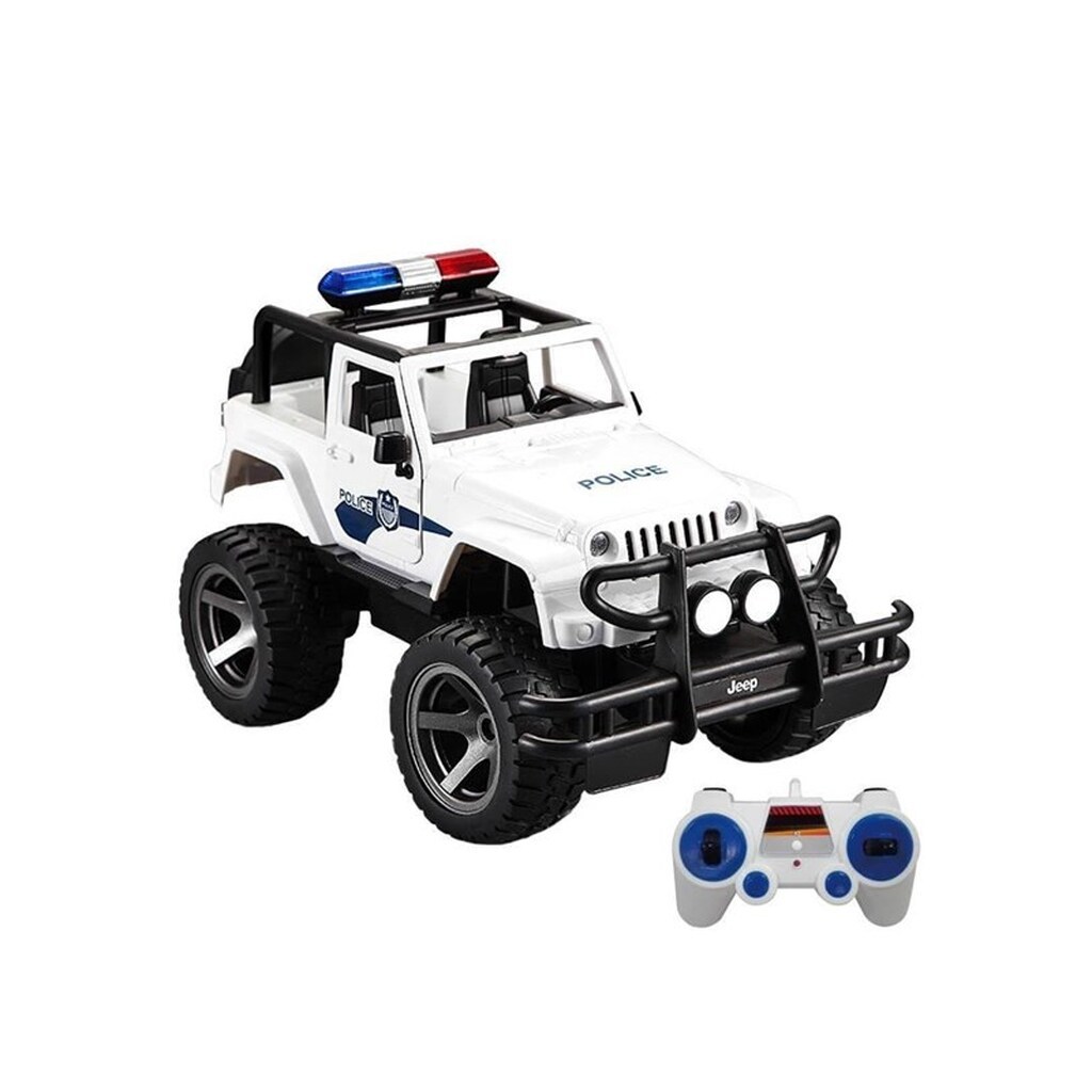 Double Eagle Remote-controlled car 1:12 (white) Jeep (Police) E550-003