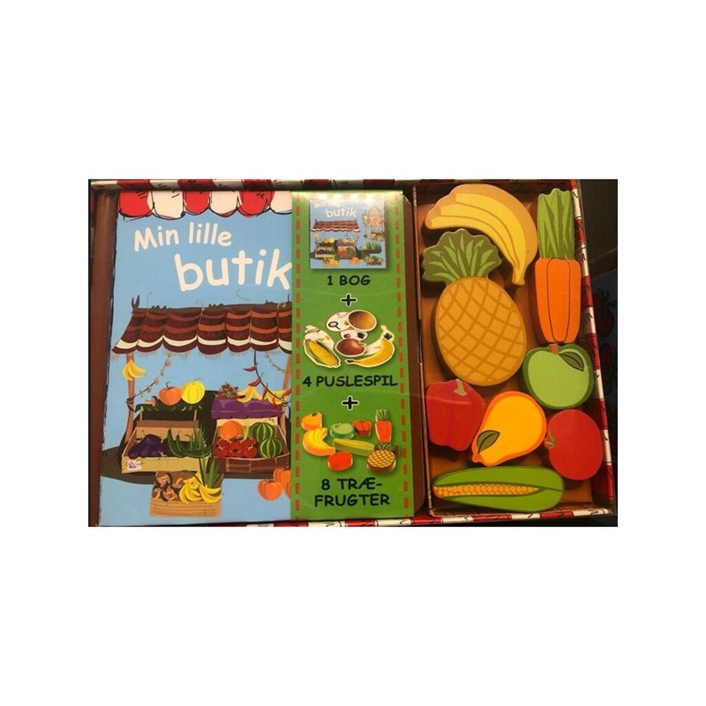 Min lille butik - Aktivitetsæske - Børnebog - hardcover