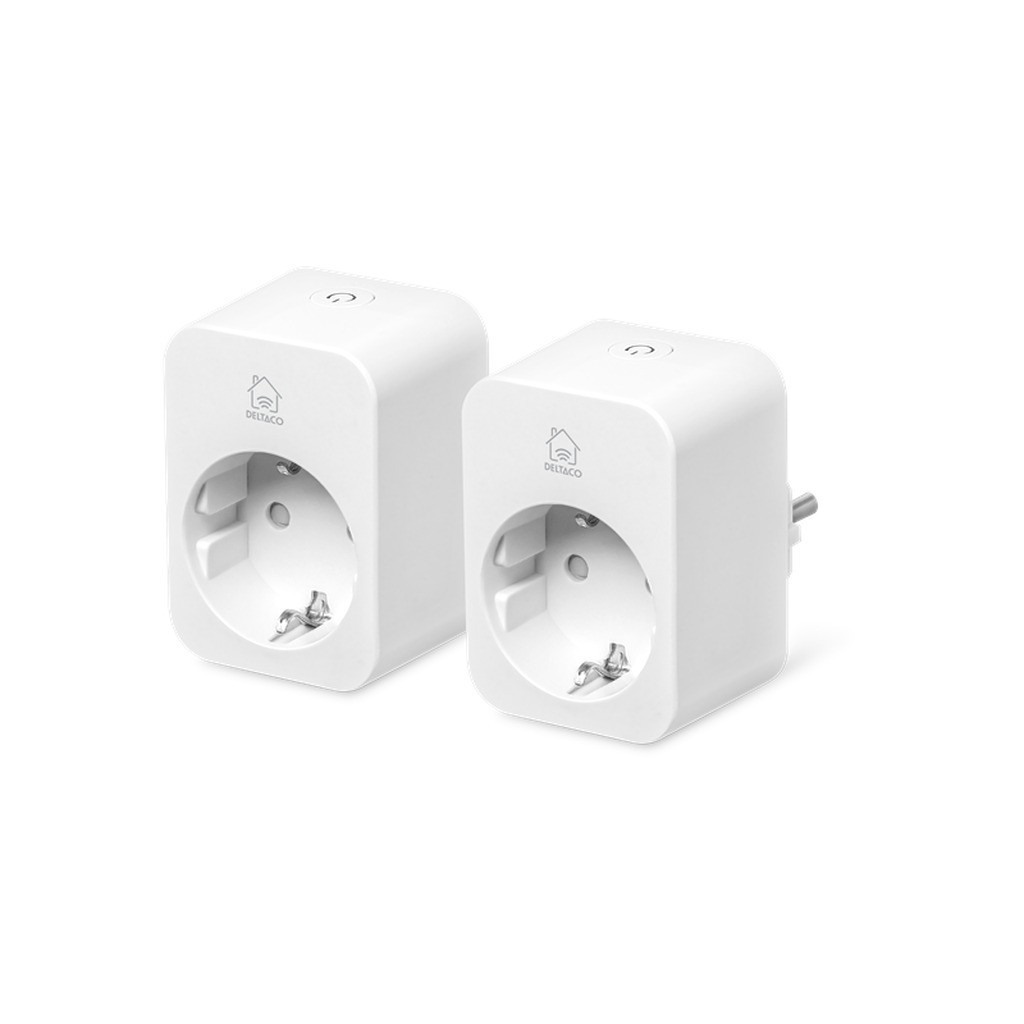 Deltaco SMART HOME smart plug with energy monitoring 16A 2-pack