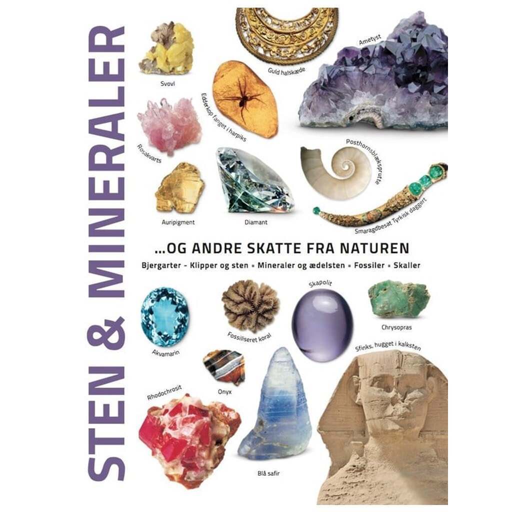 Sten og mineraler - Børnebog - Hardcover