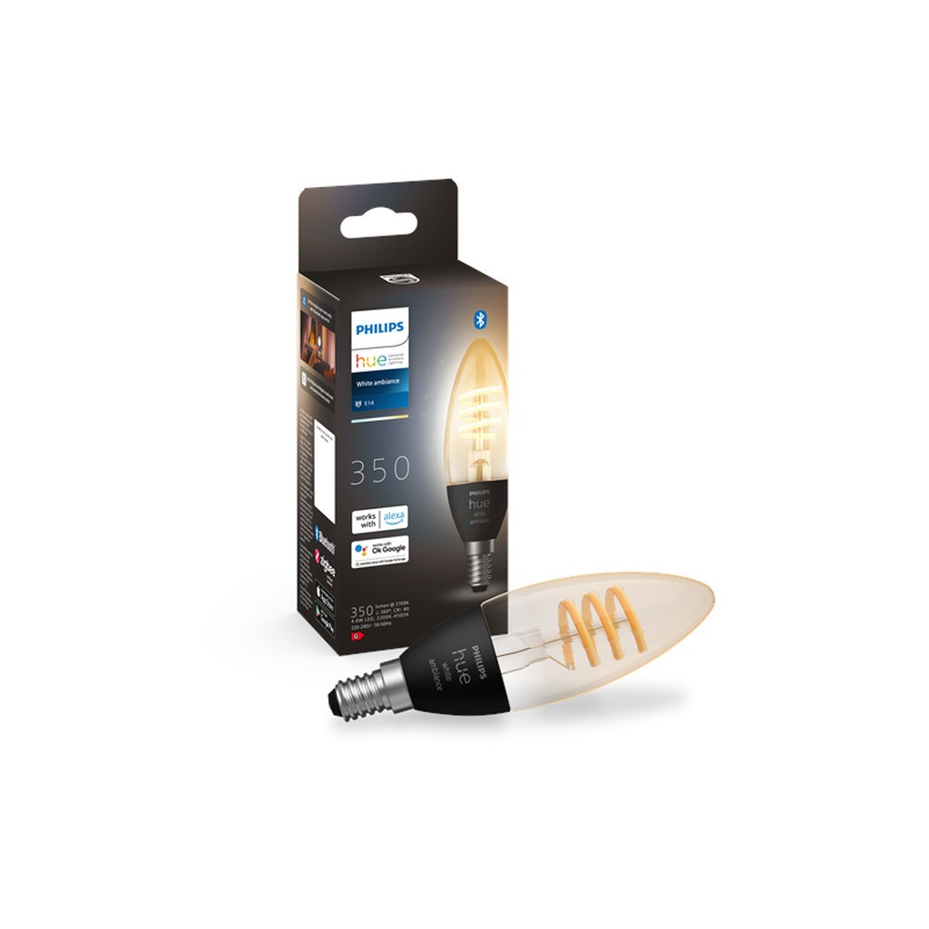 Philips Hue White Ambiance Filament E14 Kerterpære 1-Pak