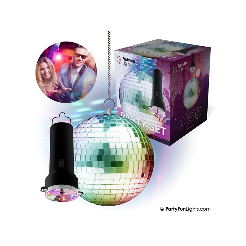Party Funlight Rotating Mirror Ball with LED