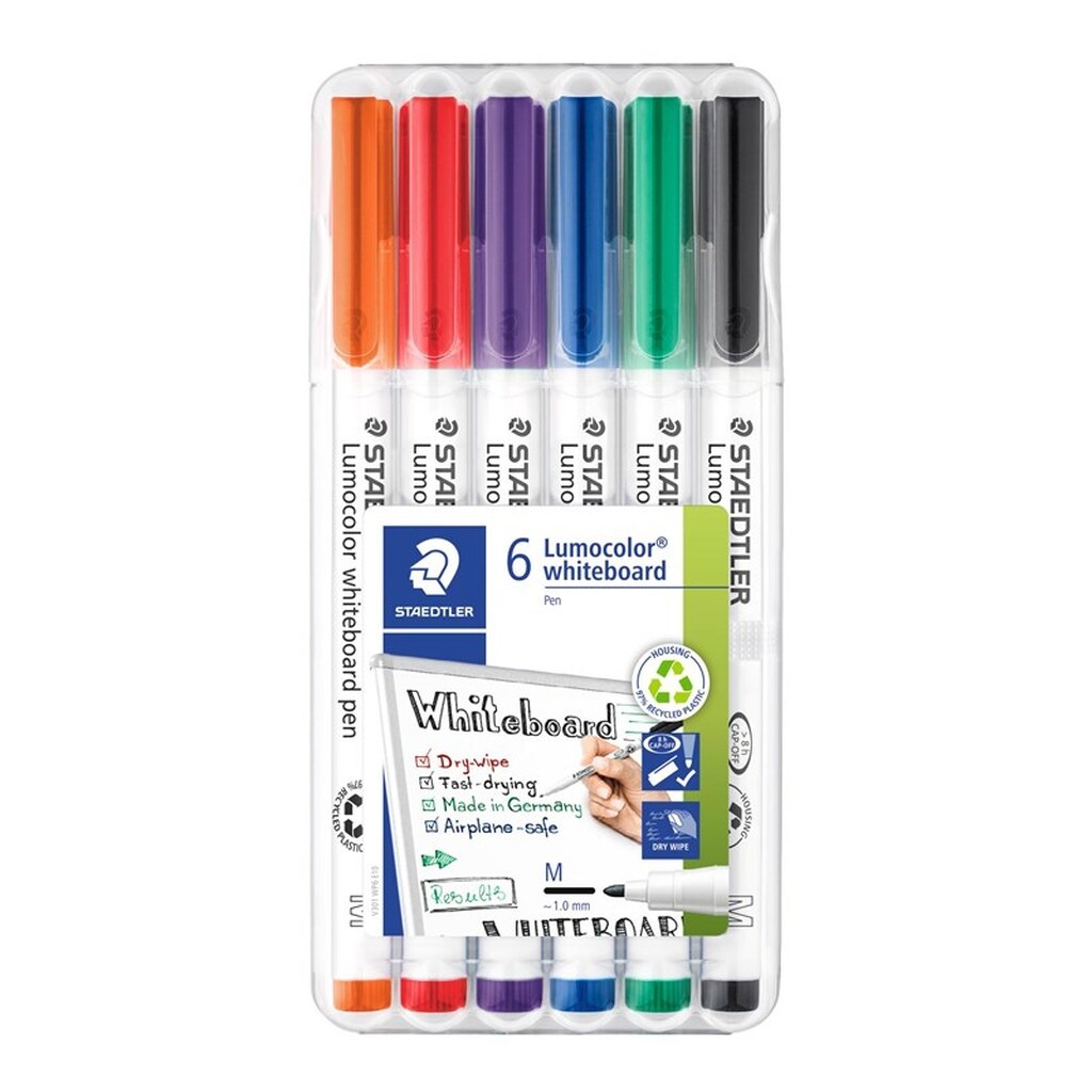 Staedtler Lumocolor WB-marker 1,0mm 6 ass./boks