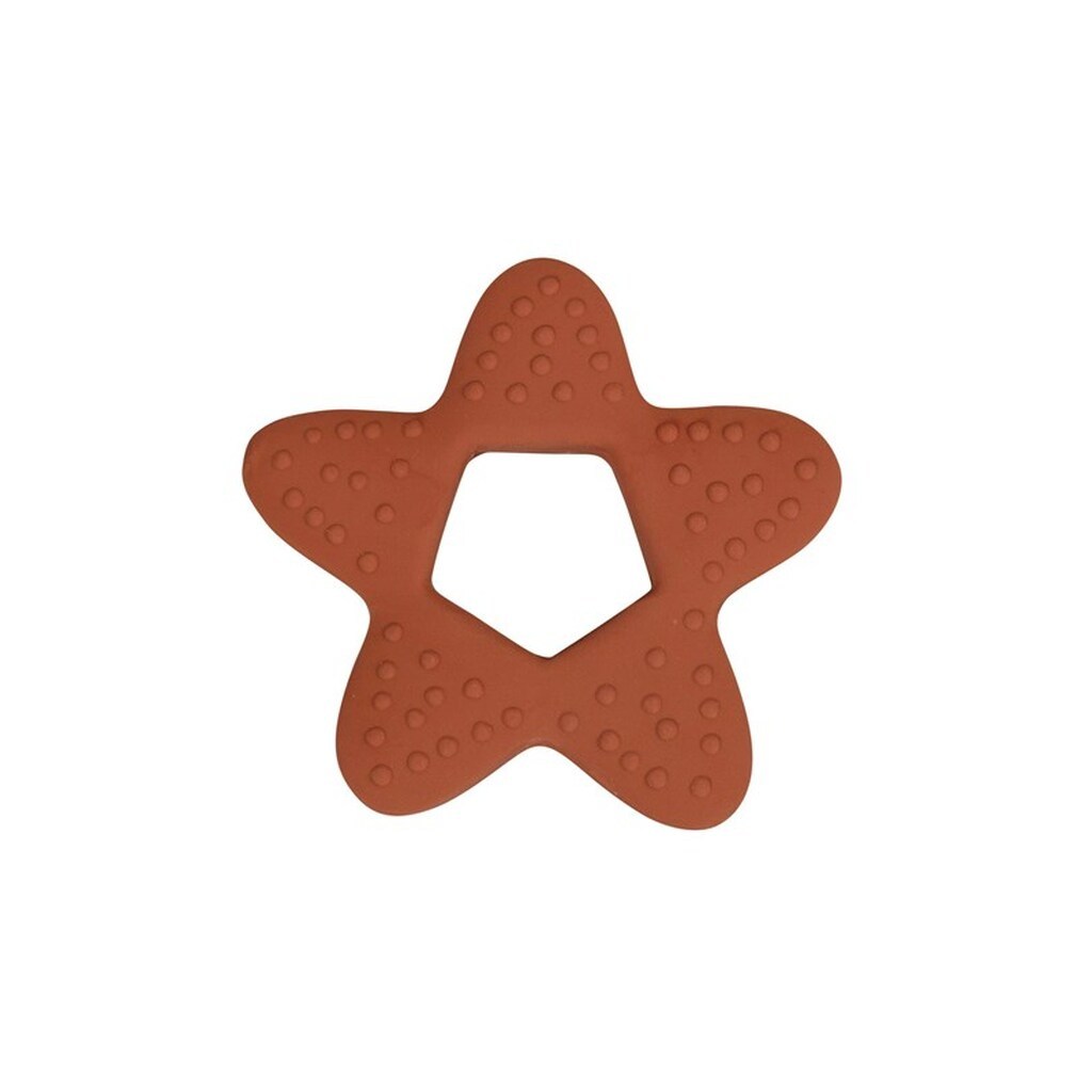 Filibabba Teether - Star rubber - rust