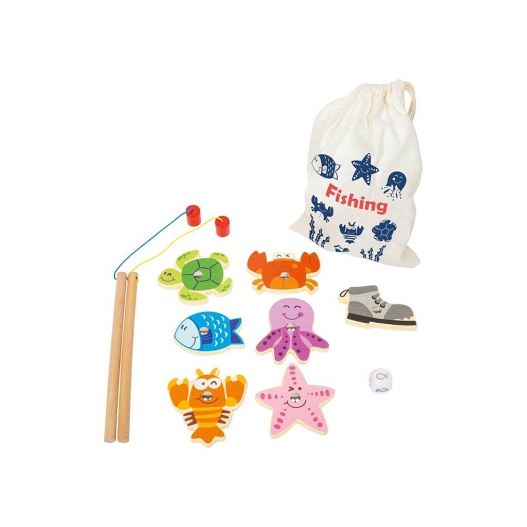 Small Foot - Wooden Fishing Rod Travel Game