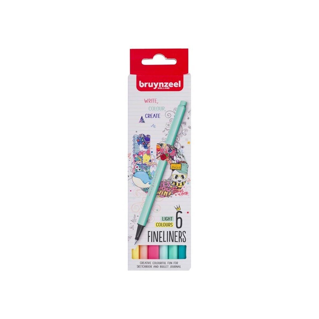 Bruynzeel Fineliner Set Light 6 Colors