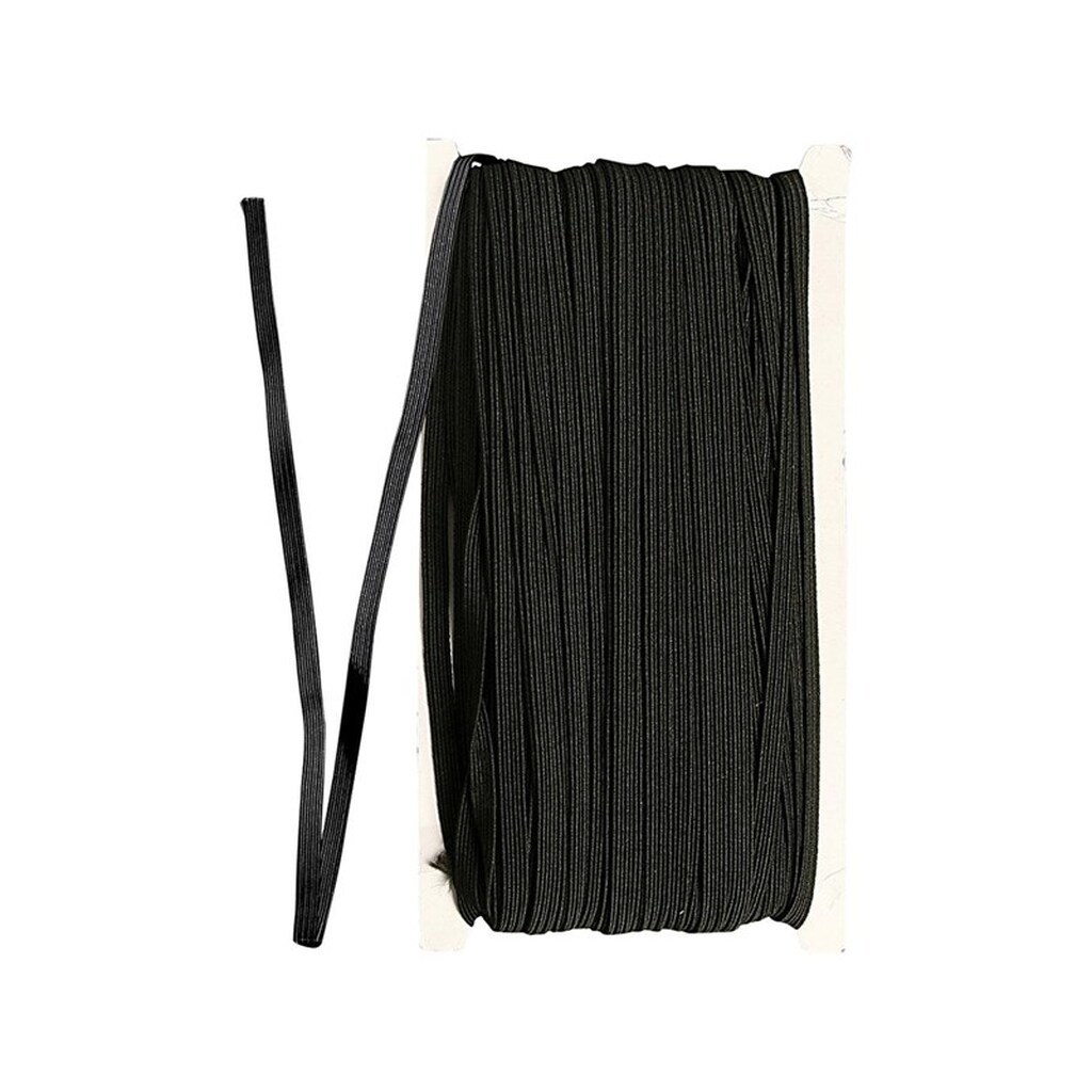 Creativ Company Elastic Thickness 6mm Black 50m