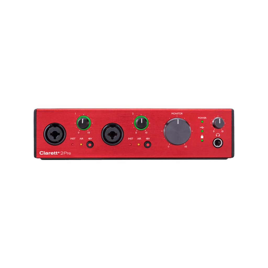 Focusrite Clarett+ 2Pre - 10 in / 4 out USB-C audio interface with analog air-circuit