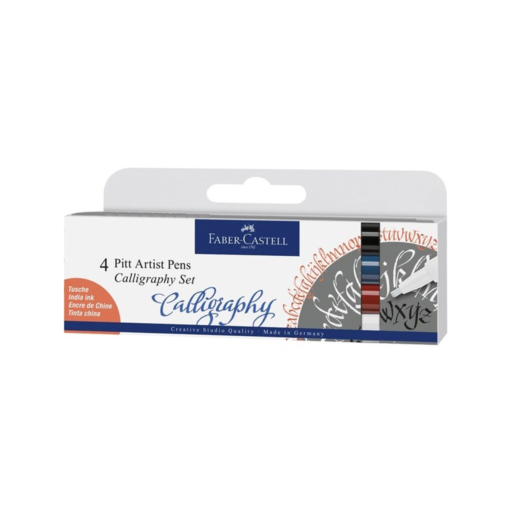 Faber-Castell Pitt artist pen Calligrafi sæt 4 ass