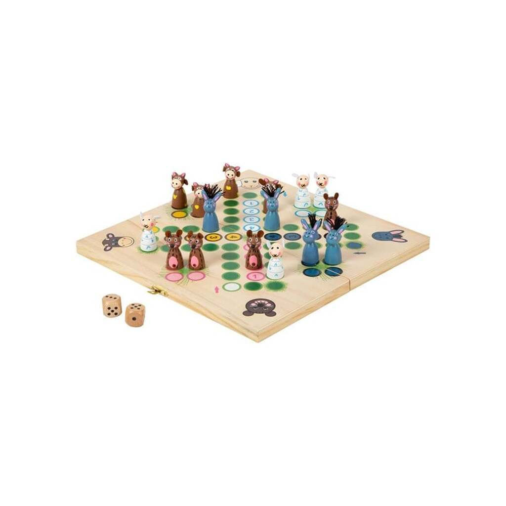 Small Foot - Wooden Ludo Game Farm Animals