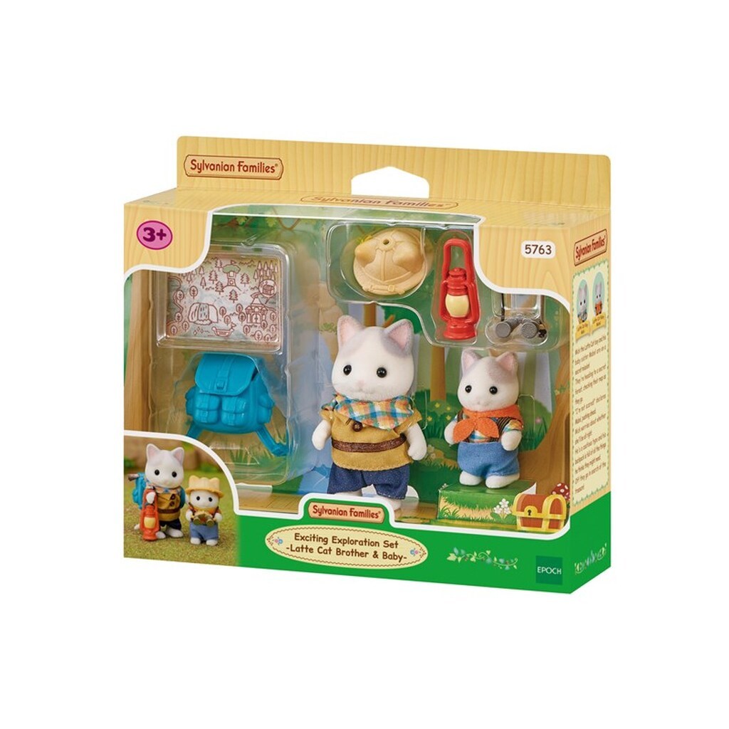 Sylvanian Families Spændende opdagelsessæt -Latte Cat Bror &amp; Baby