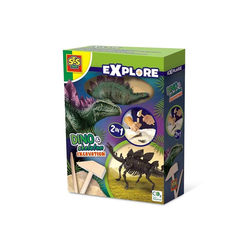 SES Creative Explore Dino and Skeleton Excavation 2-in-1 - Stegosaurus