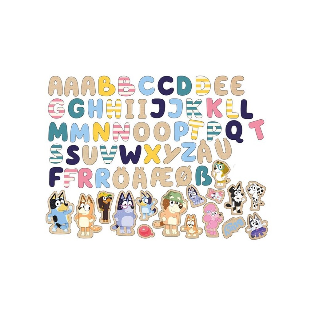 Bluey magnetiske bogstaver