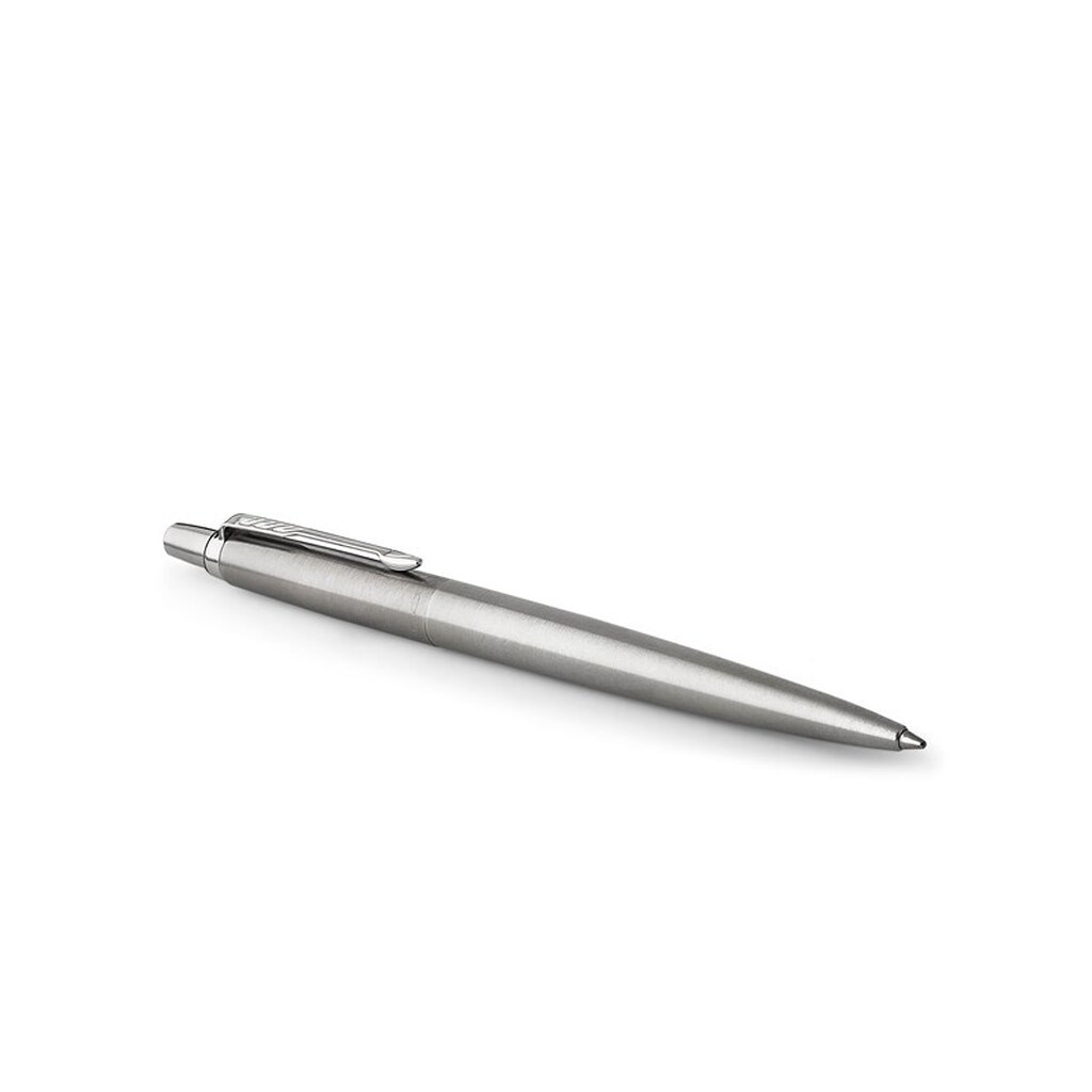 Parker Jotter kuglepen | rustfrit stål med detaljer i krom | medium spids blå blæk