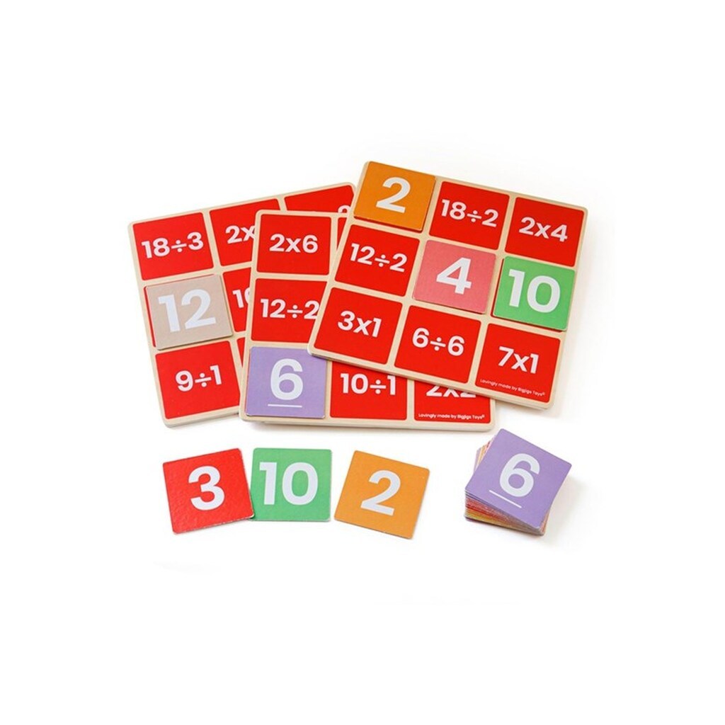 Bigjigs Multiplication and Division Math Bingo Game