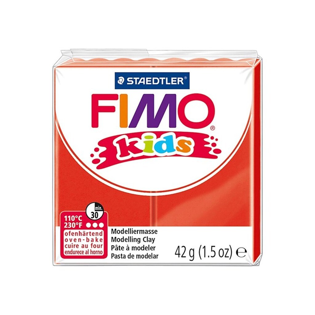 Fimo FIMO kids modeller 42 g. rød
