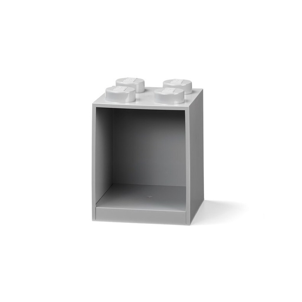 LEGO BRICK SHELF 4 KNOBS - GREY