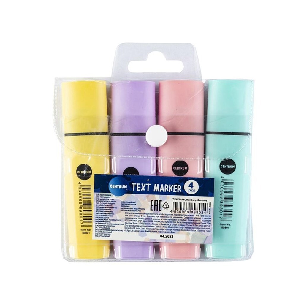 CENTRUM Overstregningspen 1-5mm. 4ass. PASTEL