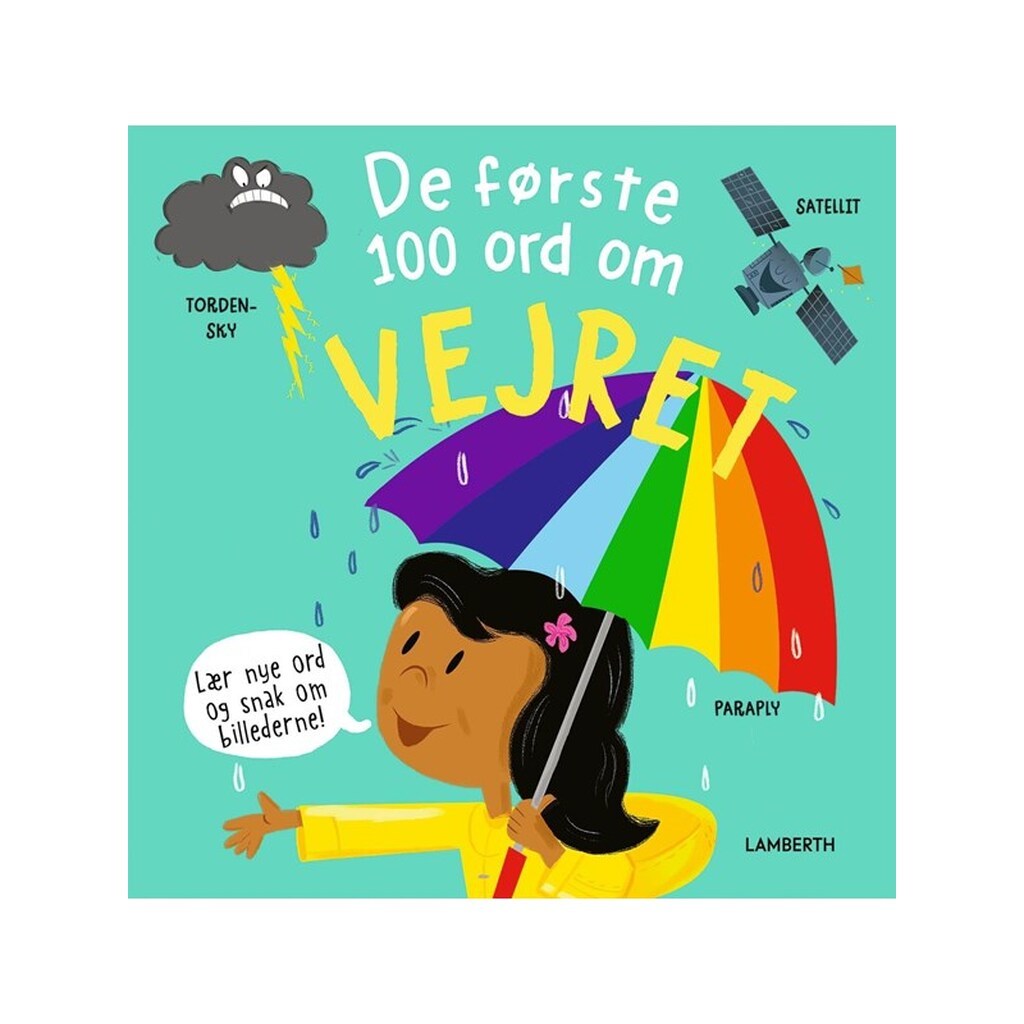 De første 100 ord om vejret - Børnebog - Hardcover