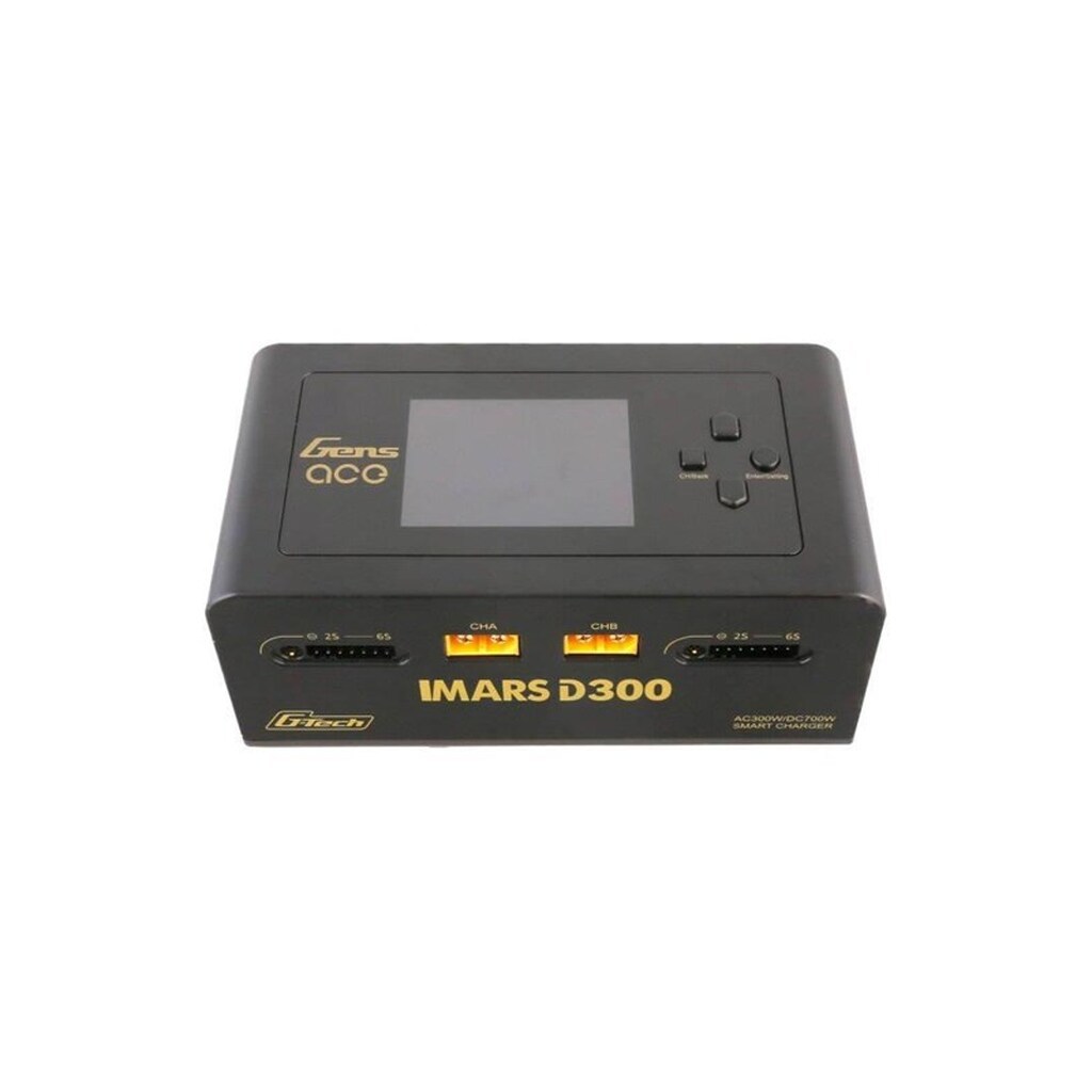 Gens ace &amp;Tattu IMARS D300 G-Tech Channel AC/DC 300W/700W RC Charger (Black)