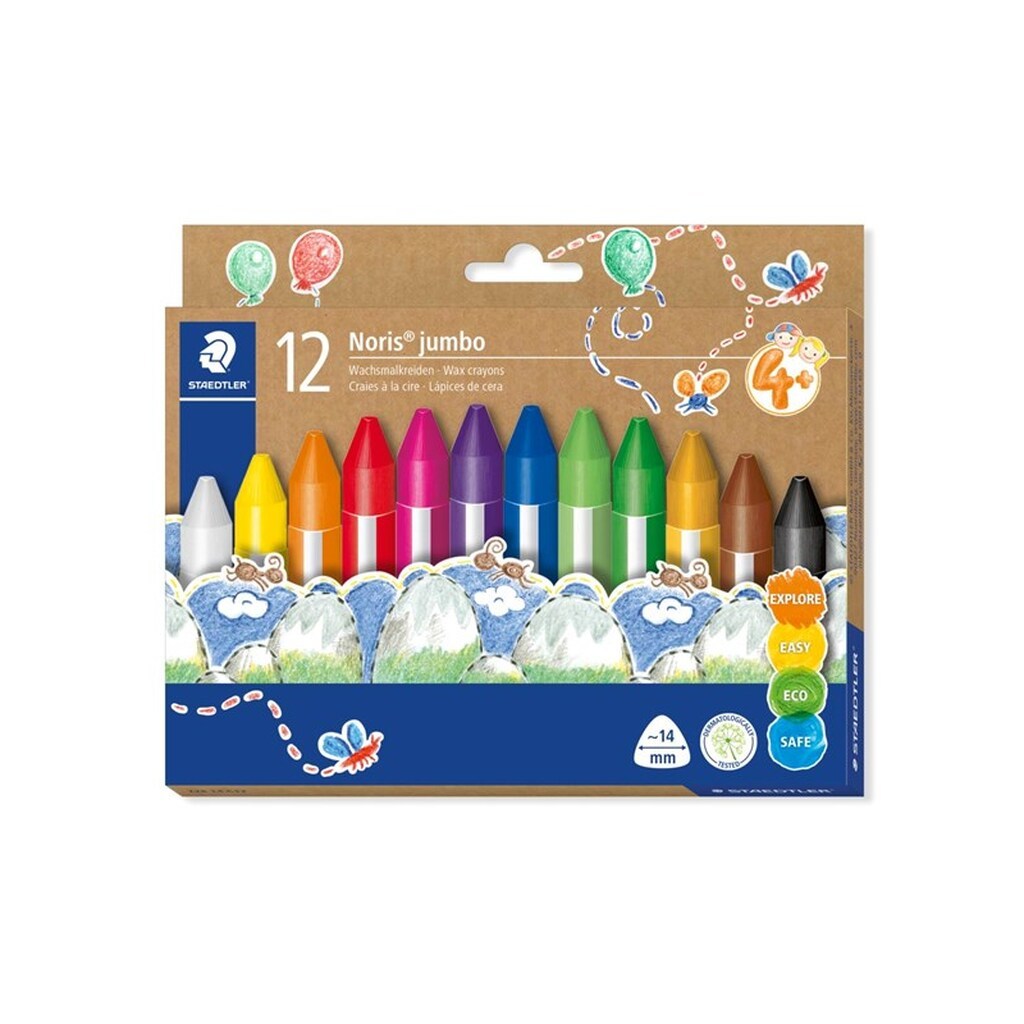 Staedtler Noris Jumbo Voksfarve 12 ass.