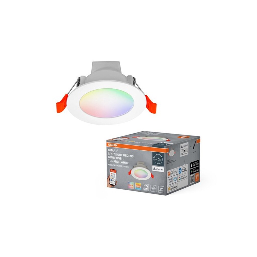 Osram SMART+ Spot 300lm 4,5W/RGB+827-865 100° 86mm hvid WiFi