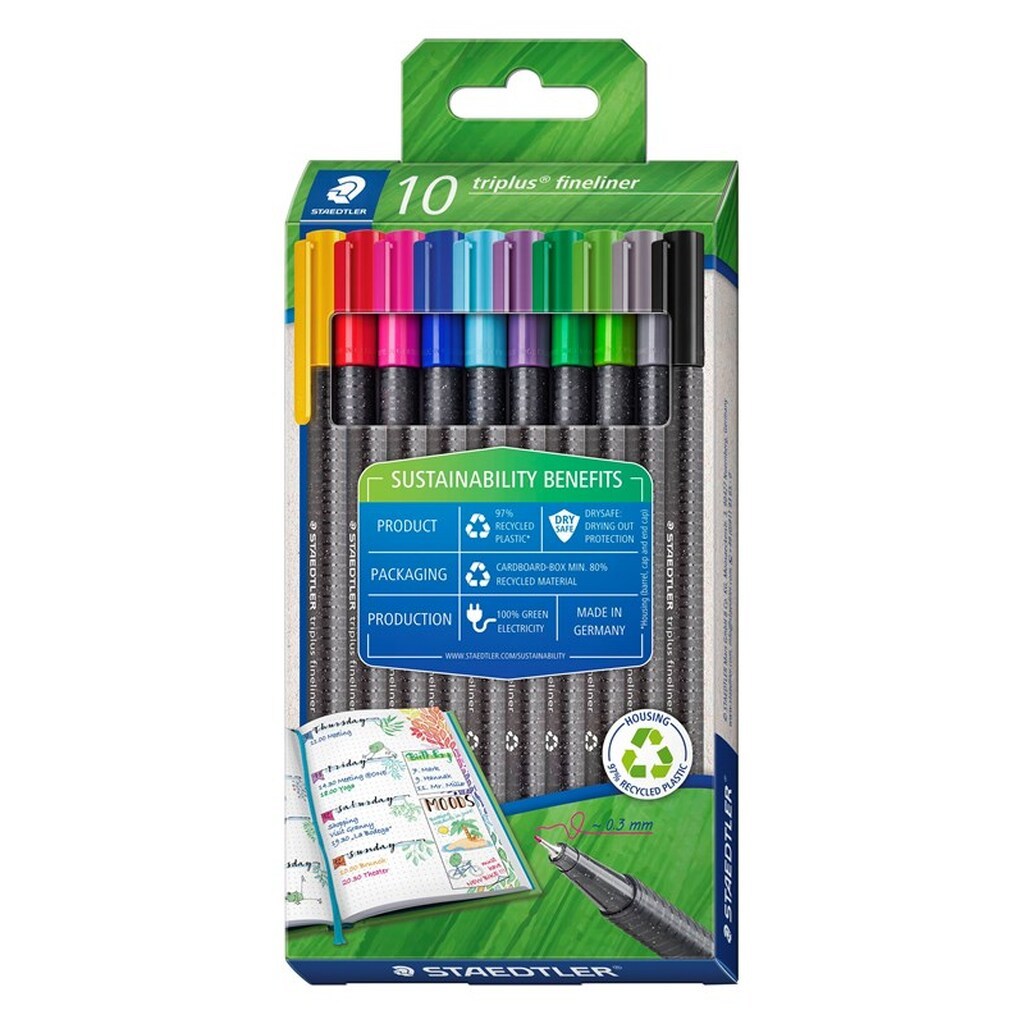 Staedtler TRIPLUS FINELINER 0,3MM RCP 10/ASS