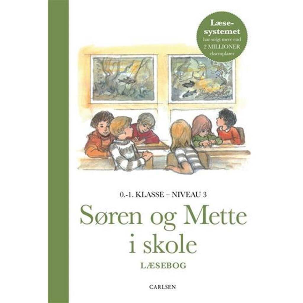 Søren og Mette i skole (Læsebog 3 0.-1. klasse) - Børnebog - Hardcover