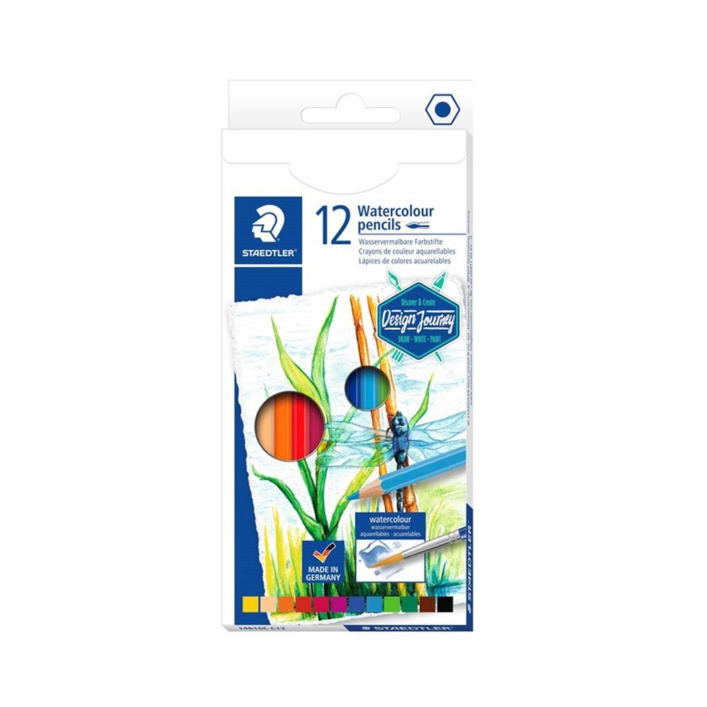Staedtler Farvebl. Akv. 12 Stk. 100% PEFC