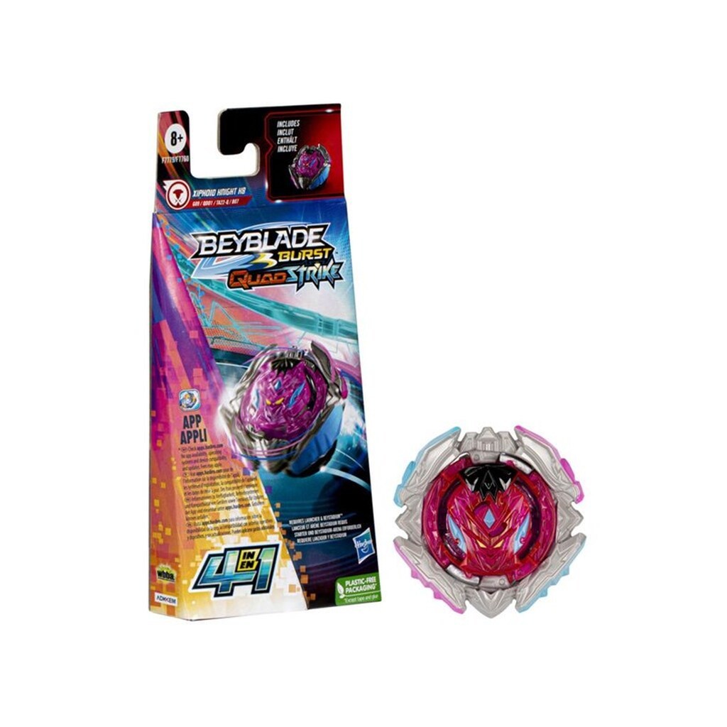 Beyblade Burst QuadStrike Xiphoid Knight K8 Spinning Top Single Pack