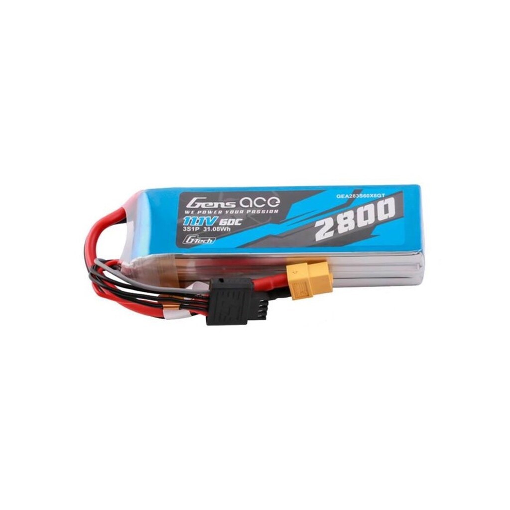 Gens ace &amp;Tattu G-Tech Soaring 2800mAh 11.1V 60C 3S1P LiPo XT60