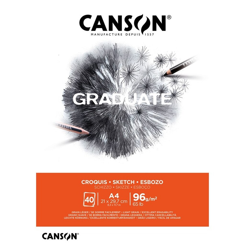 Canson Graduate Sketch Pad A4 96G 40 SH