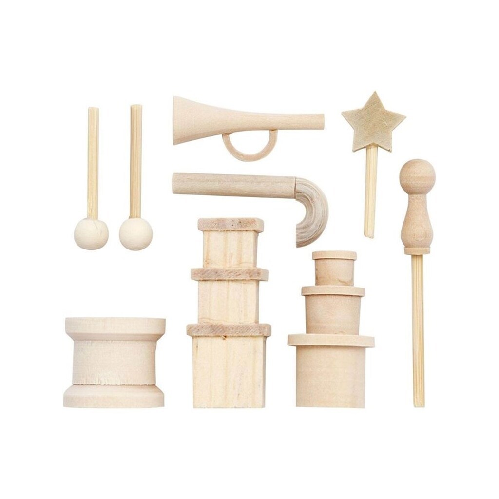 Creativ Company Small Wooden Accessories for Decoration Set 13 pcs.
