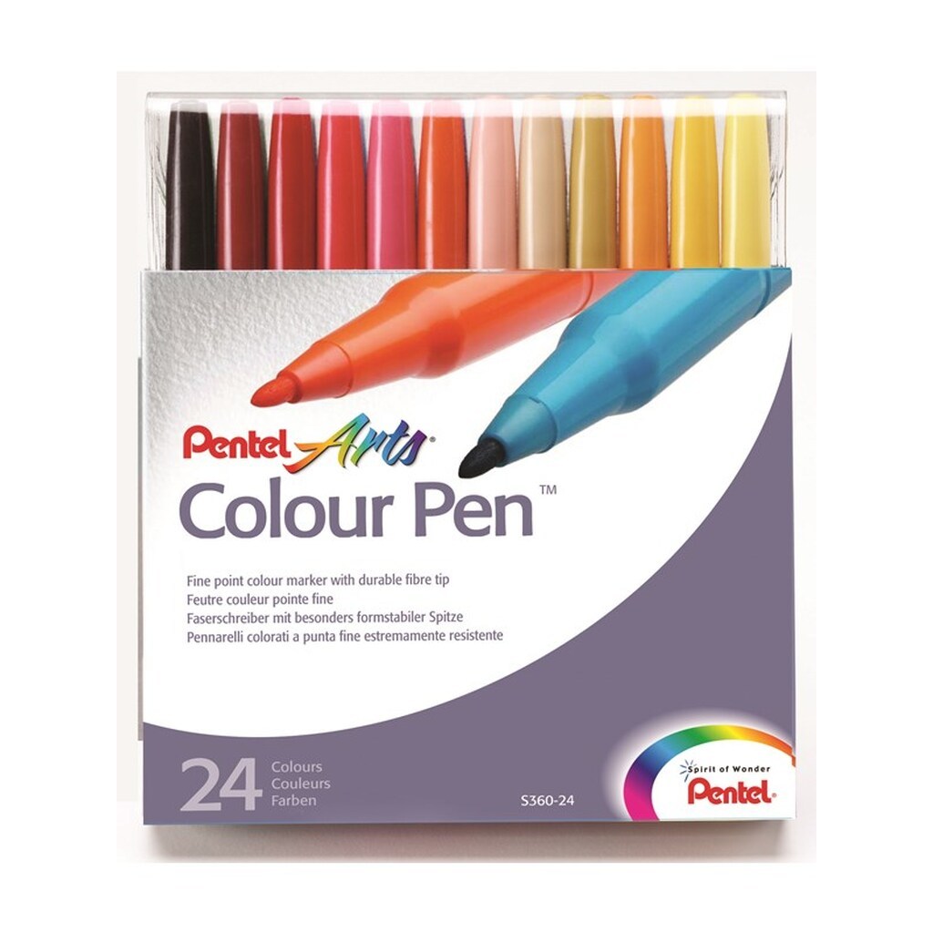 Pentel S360-24 Color Pen ass.