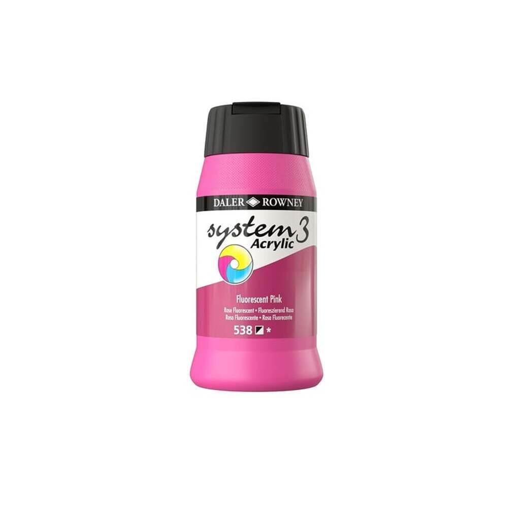 Daler-Rowney System3 500 ml Fluorescent Pink